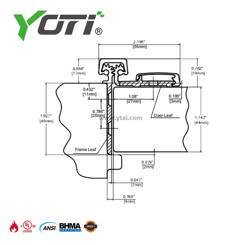 YHG007 Continuous Geared Aluminum Hinges