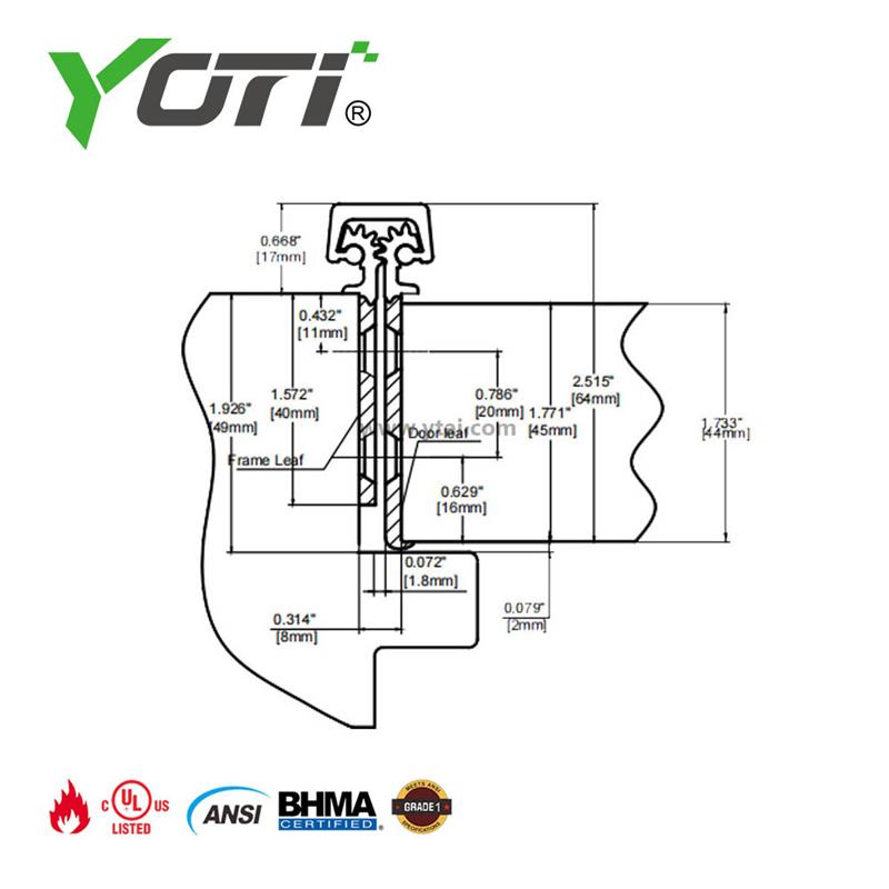 YHG008 Continuous Hinges Concealed Leaf For Heavy-Duty Applications