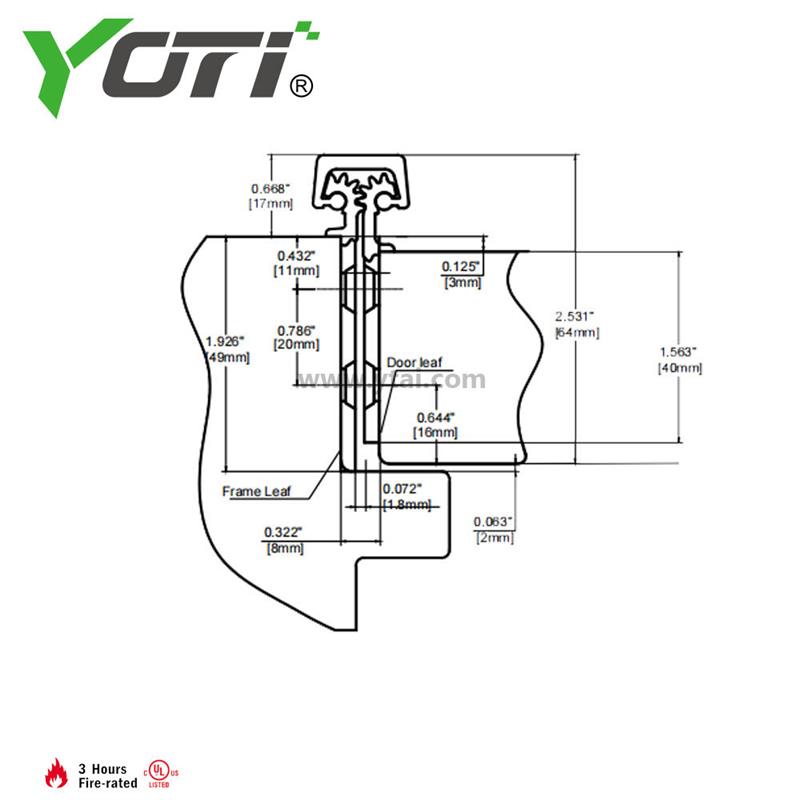 YHG011 Heavy-Duty Concealed Leaf Continuous Gear Hinge