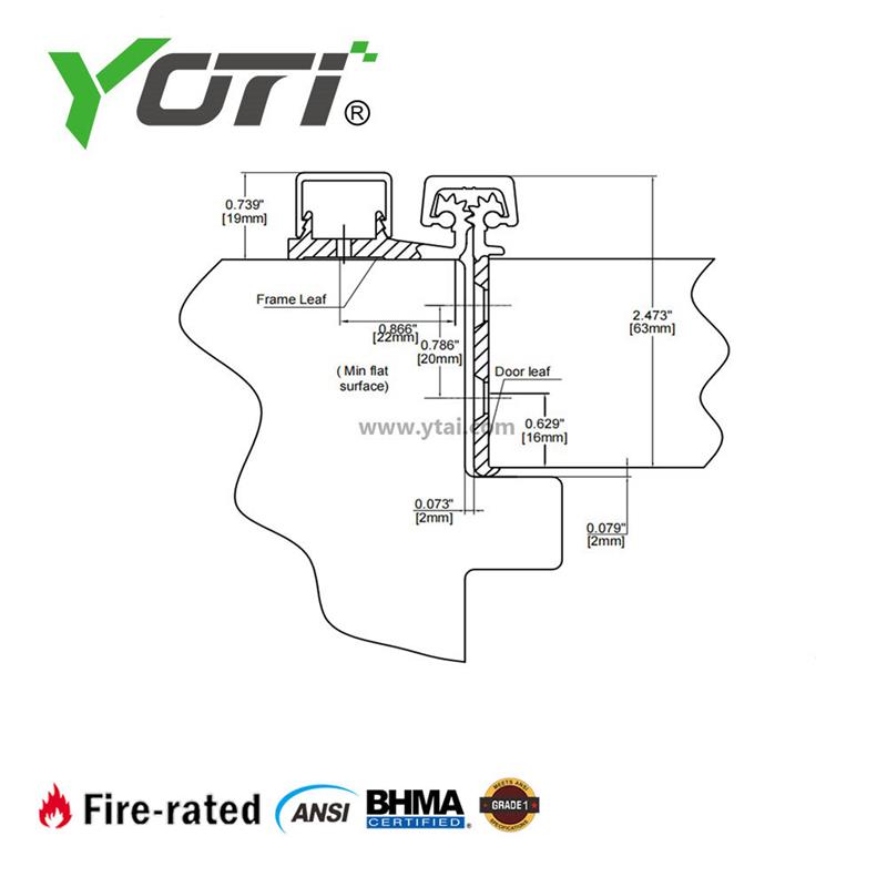 YHG013 Continuous Geared Hinge Hinge Half Modern