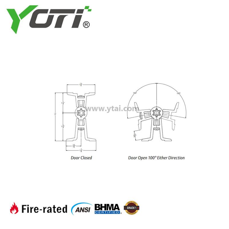 YHG017 Continuous Geared Hinge Double Swing