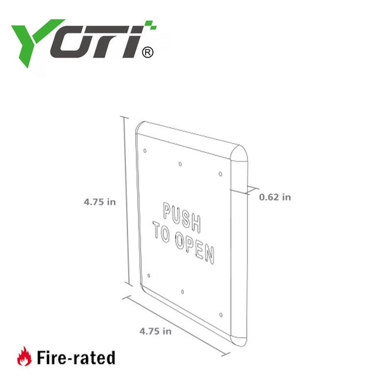 10PBS Push Plate Square Stainless Steel