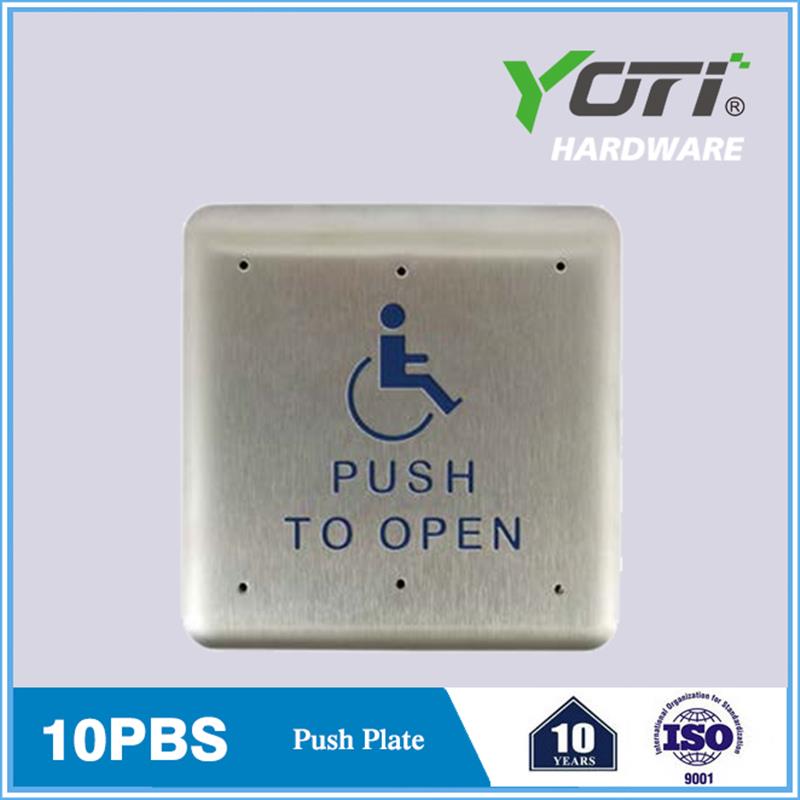 10PBS Push Plate Square Stainless Steel