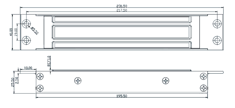 ML002 Magnetic Lock Cylinder 280kg Holding Force