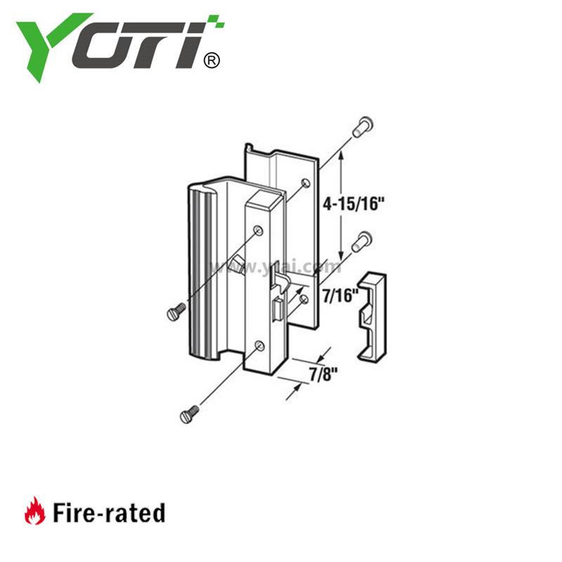 C 1191 Sliding Door Handle With Hook Latch