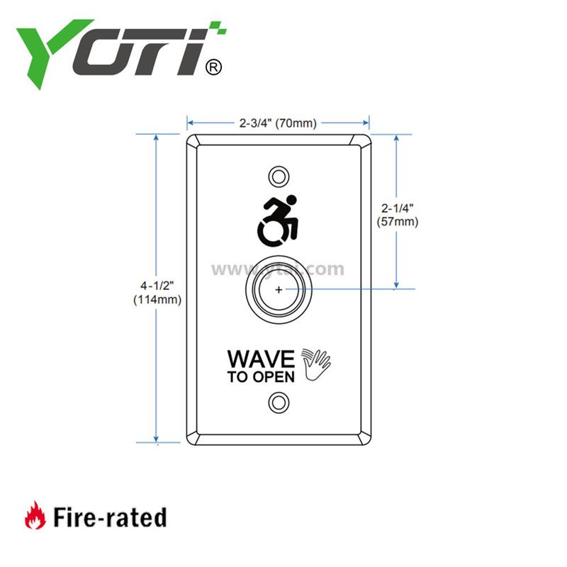 CM-221/A42 CM-221/A42 No Touch Handicap Push Plate Switches