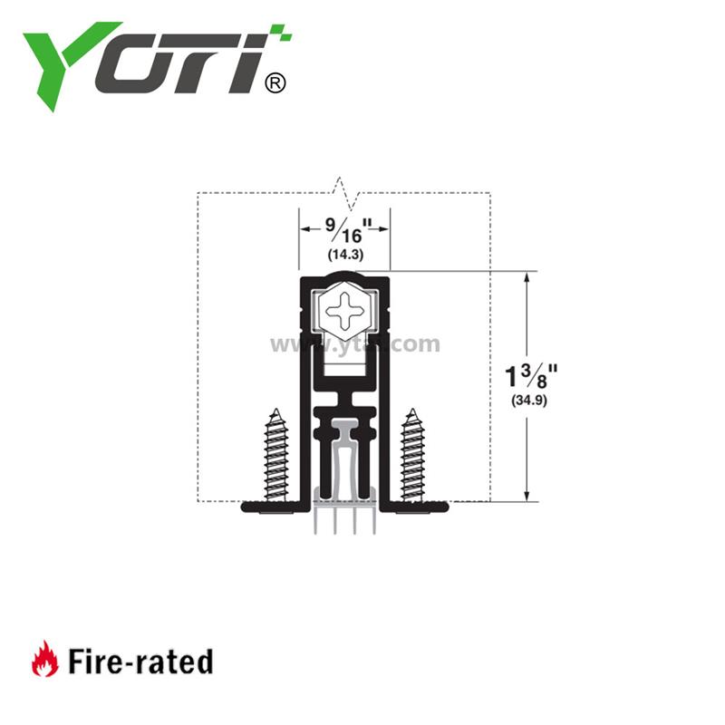 STC301 Industrial Durable Fully Mortised Aluminium Acoustic Automatic Door Bottom Soundproofing Screw Drop Seal