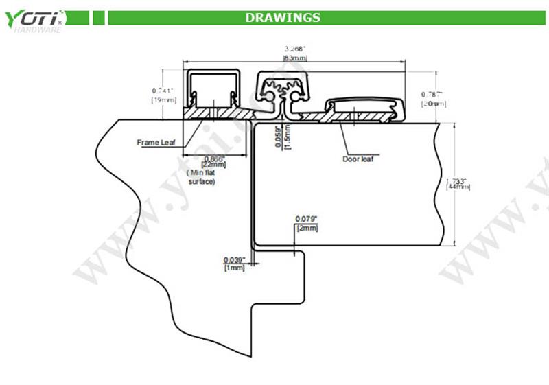 YHG001 Continuous Geared Hinges Full Surface