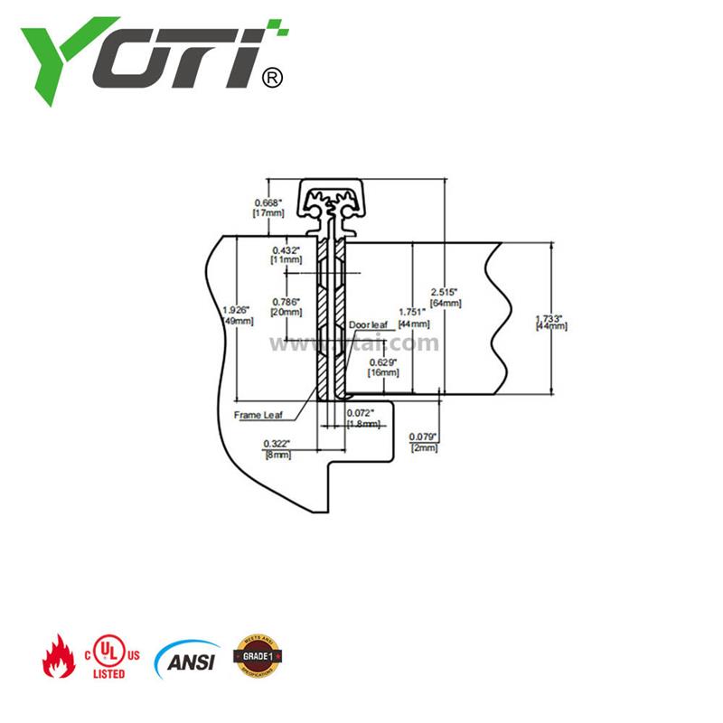 YHG005 Continuous Geared Hinges Concealed Leaf