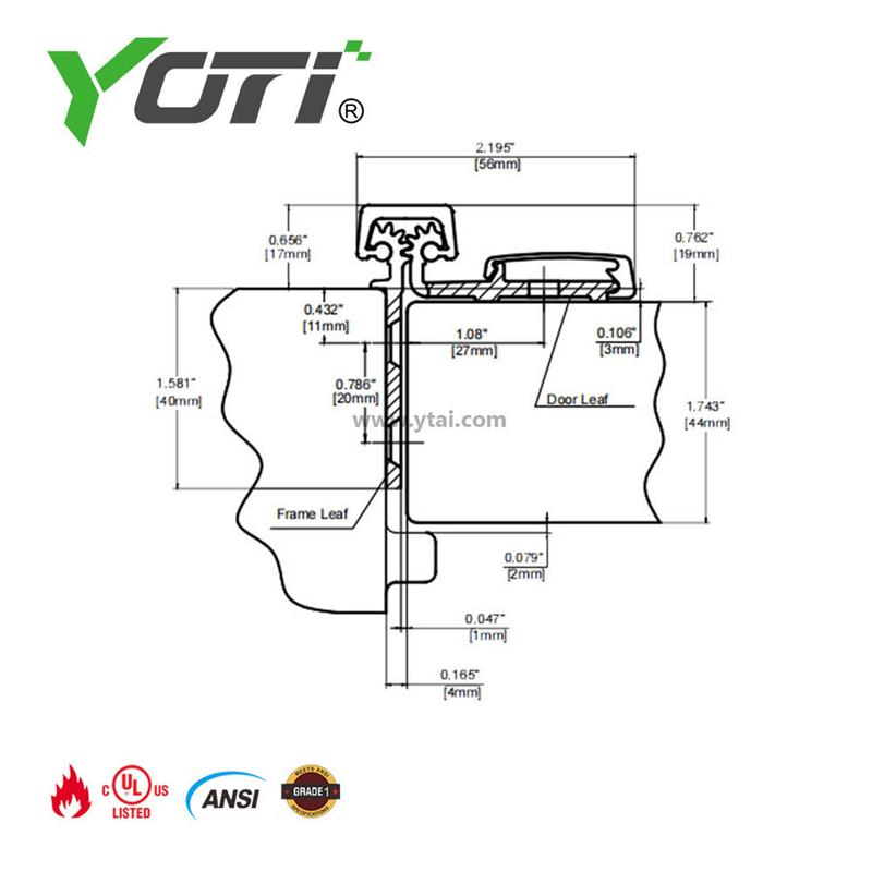 YHG006 Half Surface Continuous Geared Hinges