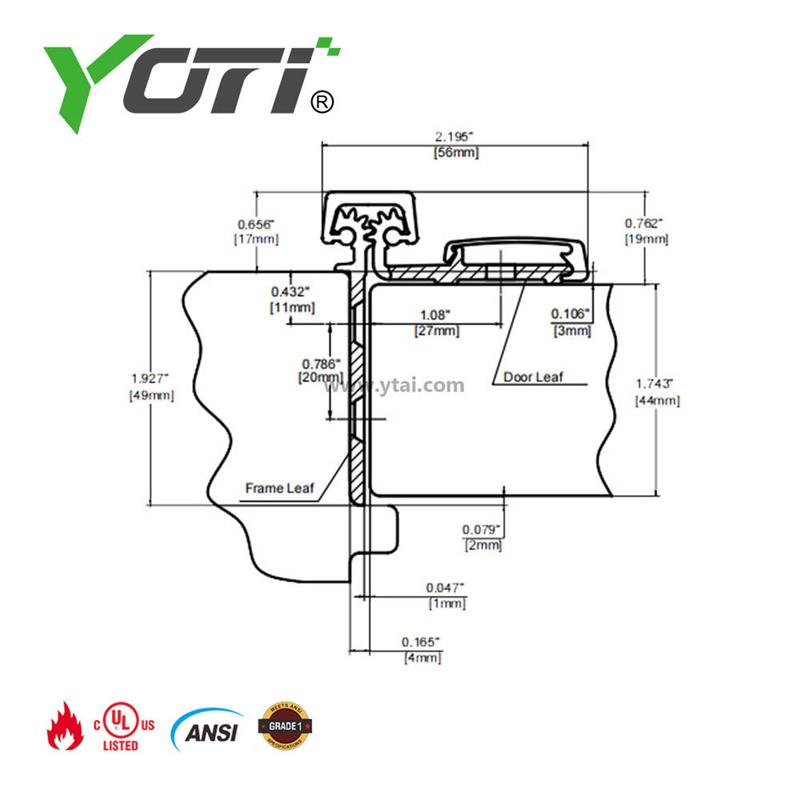 YHG007 Continuous Geared Aluminum Hinges
