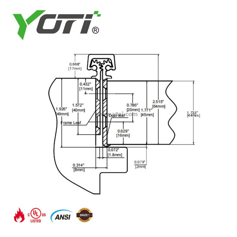 YHG008 Continuous Hinges Concealed Leaf For Heavy-Duty Applications