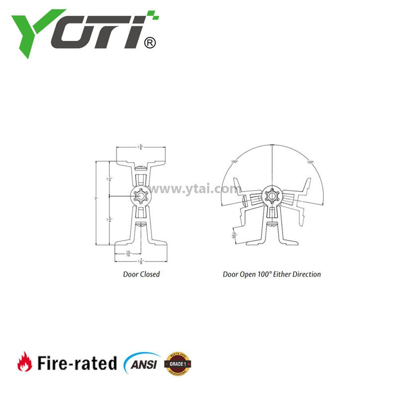 YHG017 Continuous Geared Hinge Double Swing