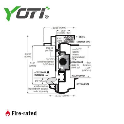 YDW605  Astragals Door Locking Industrial Style